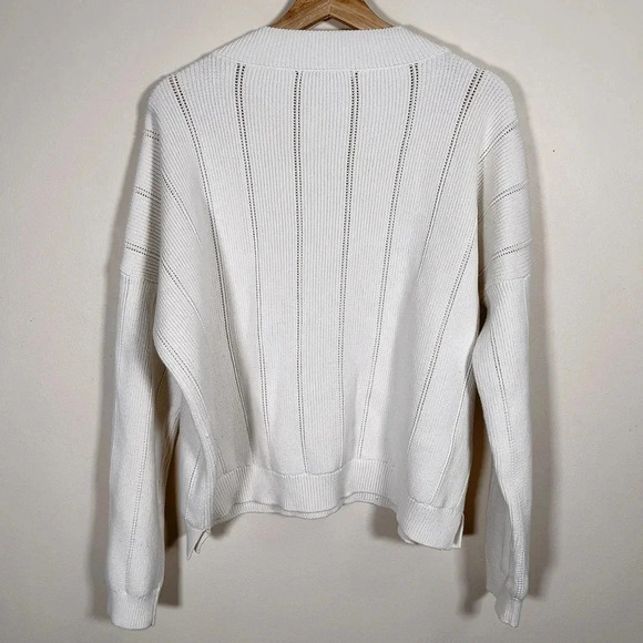 10  Crosby Derek Lam Lattice Pointelle Sweater - Picture 14 of 14